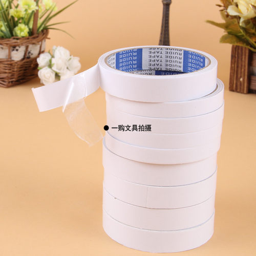 双面胶带胶纸宽0.8cm 手工纸胶带1.8cm 瑞得办公用品 手工高粘双面胶10卷12mm学生手工纸双面胶 - 图2