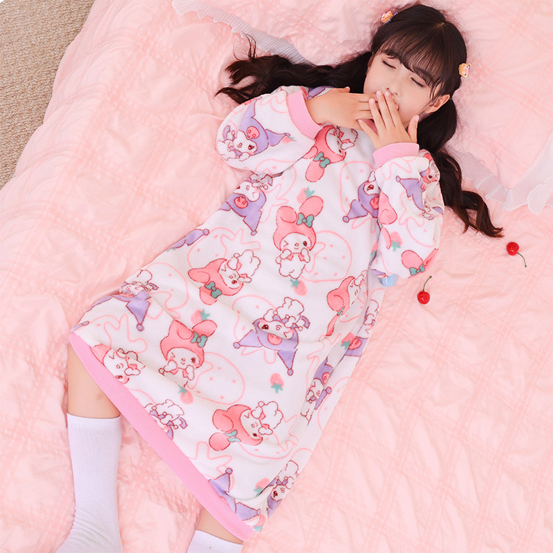 儿童睡袋秋冬款珊瑚绒男女童连身睡衣防踢被法兰绒睡裙宝宝睡袋,淘宝优惠券,粉丝福利购,淘宝优惠卷