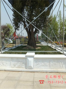 树池石雕边花岗岩定制栽花花坛树木石头圆形树坑围边围栏