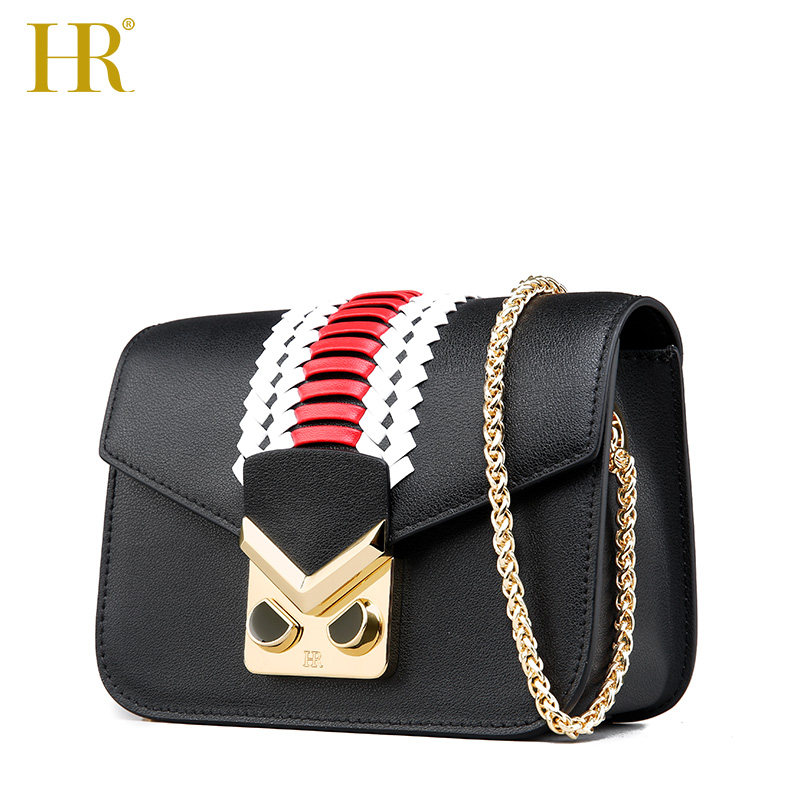 hr赫莲娜百搭撞色单肩小方包斜挎包 王府井百货女士包袋