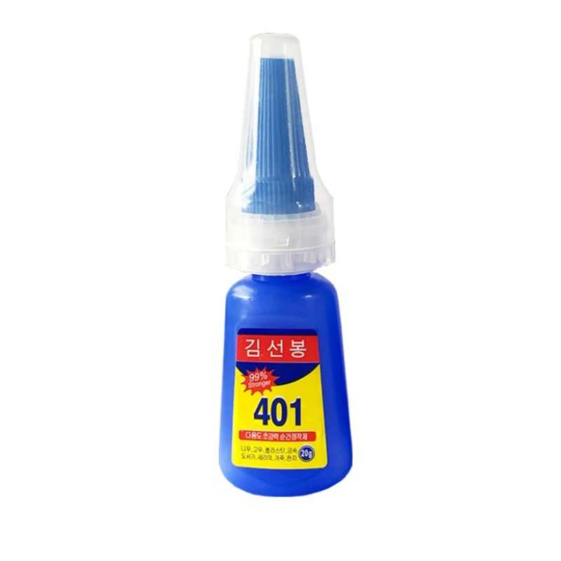 韩国进口胶水强力万能粘金属塑料补鞋用透明速干防水快干401包邮 - 图3