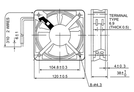 QFR1212GHE 12V 2.7A 翼比特E9+ T9 L3++ 蚂蚁S9 S7 前后散热风扇 - 图3