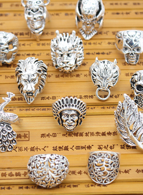 欧美风复古韩版男士戒指