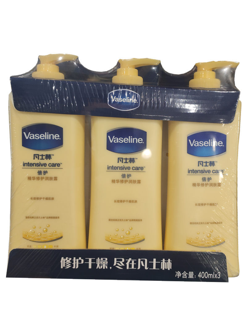 上海Costco开市客国内代购Vaseline凡士林身体乳润肤露400ml*3瓶