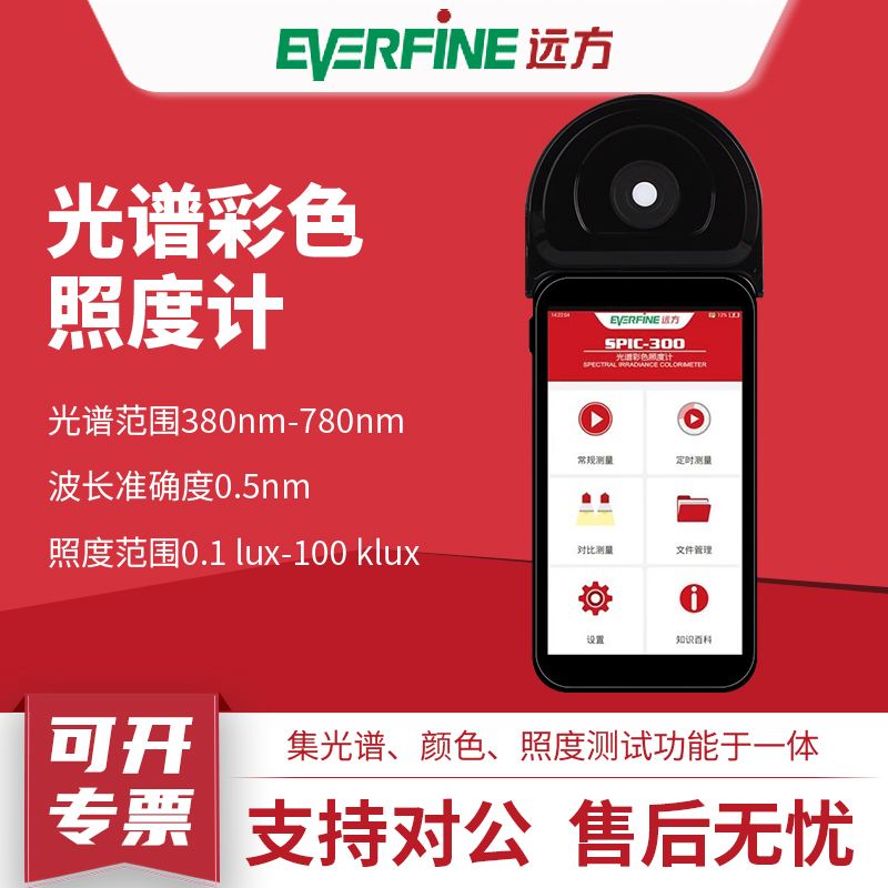 Everfine远方SPIC-300AW光谱照度计色品坐标显色指数色温测试仪 - 图0