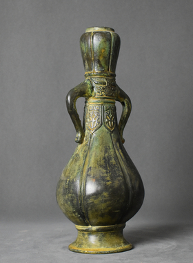 天津兽面纹花瓶中式风仿古青铜器