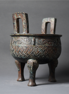 御如意纯铜摆件古典书房香炉铜鼎