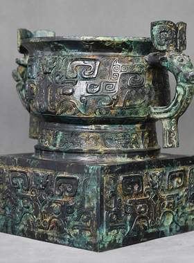 西周早期青铜器檀公簋家居装饰品