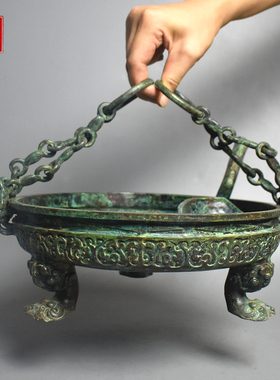 青铜器碳炉可手提战国曾侯乙炉