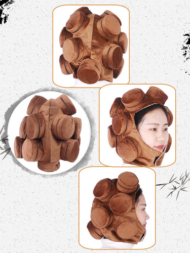 头部艾灸11联无烟艾灸头部家用太阳穴耳部温灸仪器艾灸帽睡眠 - 图0