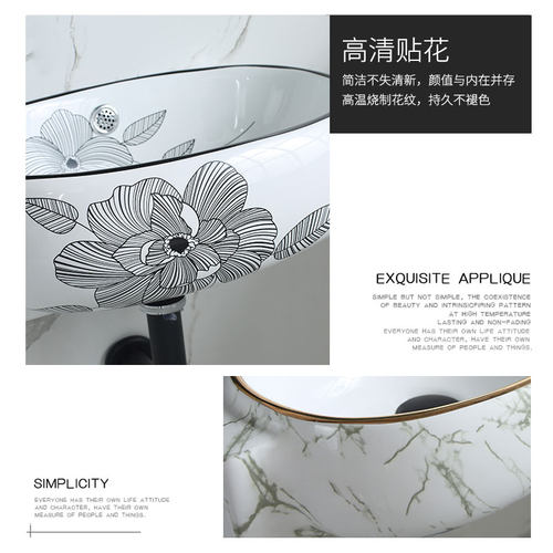 挂墙式洗手盆小阳台水池陶瓷洗脸盆台盆卫生间漱口面盆角盆壁挂盆 - 图1