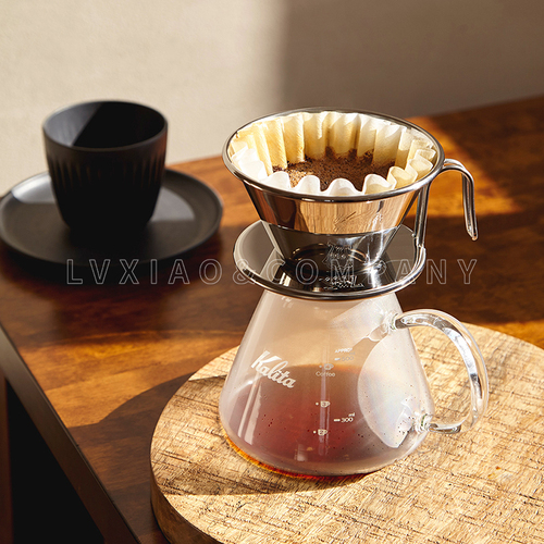 Kalita日本咖啡蛋糕滤杯不锈钢黄铜过滤纸漏斗滴漏式器具155185