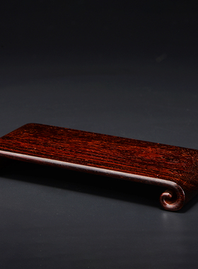 印度小叶紫檀长方形根雕石头底座