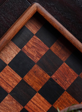 贡匠缅甸花梨茶托盘长方形