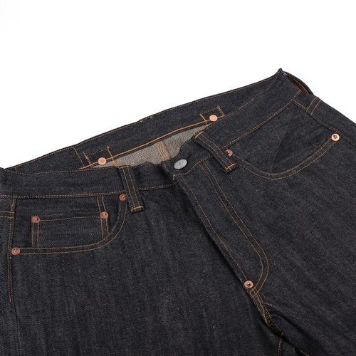 C.D.P. 37XX 15OZ 复刻赤耳 UNWASH牛仔直筒男款裤偏宽松版型 cdp - 图0