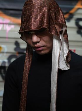 TGFCLUB美式街头满底印花基础logo光滑透气RAPPER街头潮头巾DURAG