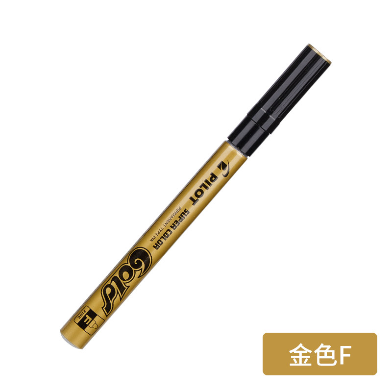 日本PILOT百乐SC-EF特细大小号油漆笔白银金色金属高光签字记号笔-图2