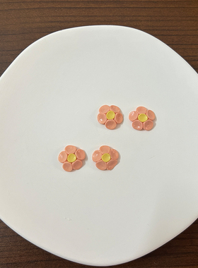 FEN手工原创软陶立体花朵耳环
