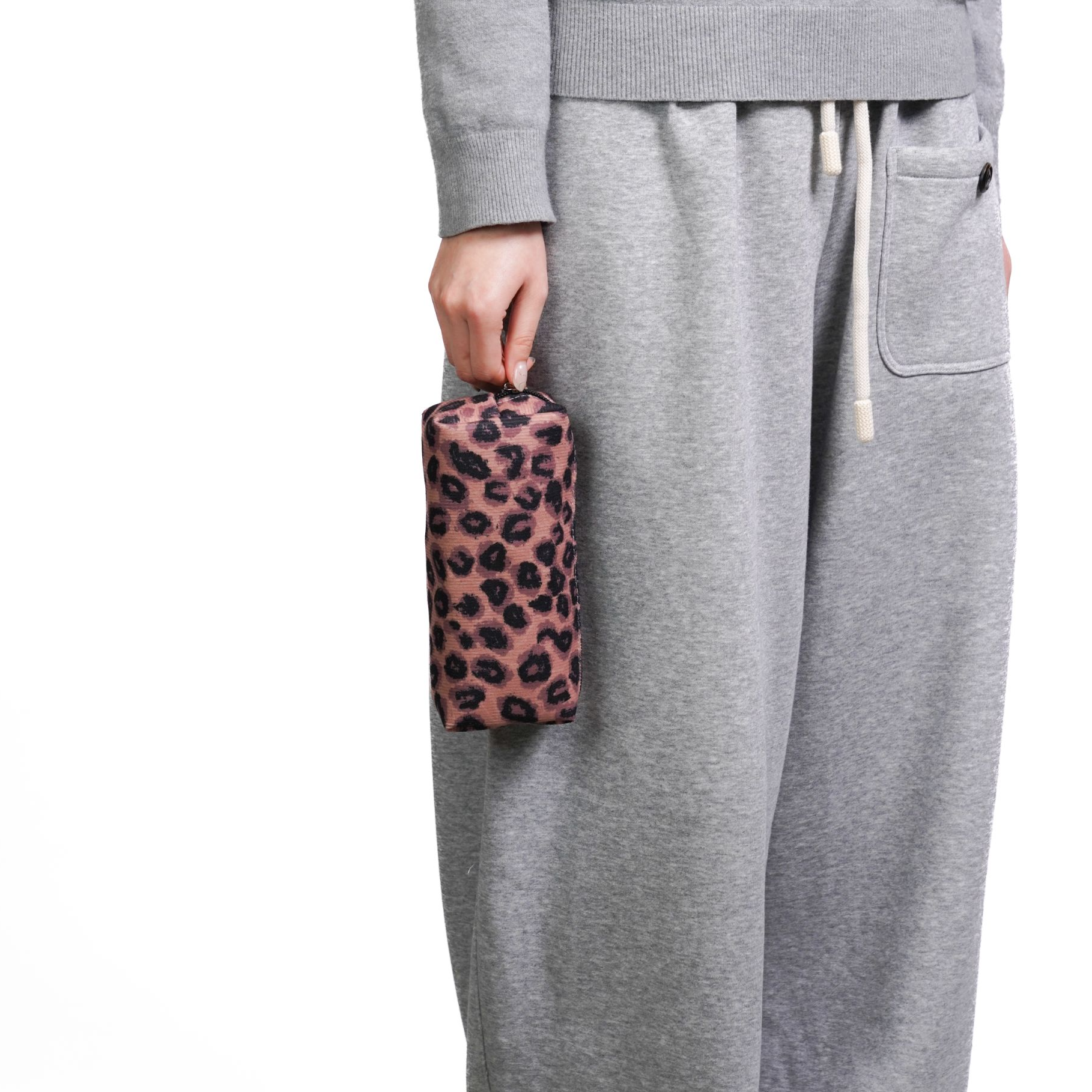 无则艺【大笔袋】棕豹原创学生文艺收纳简约时尚印花办公笔袋,淘宝优惠券,粉丝福利购,淘宝优惠卷