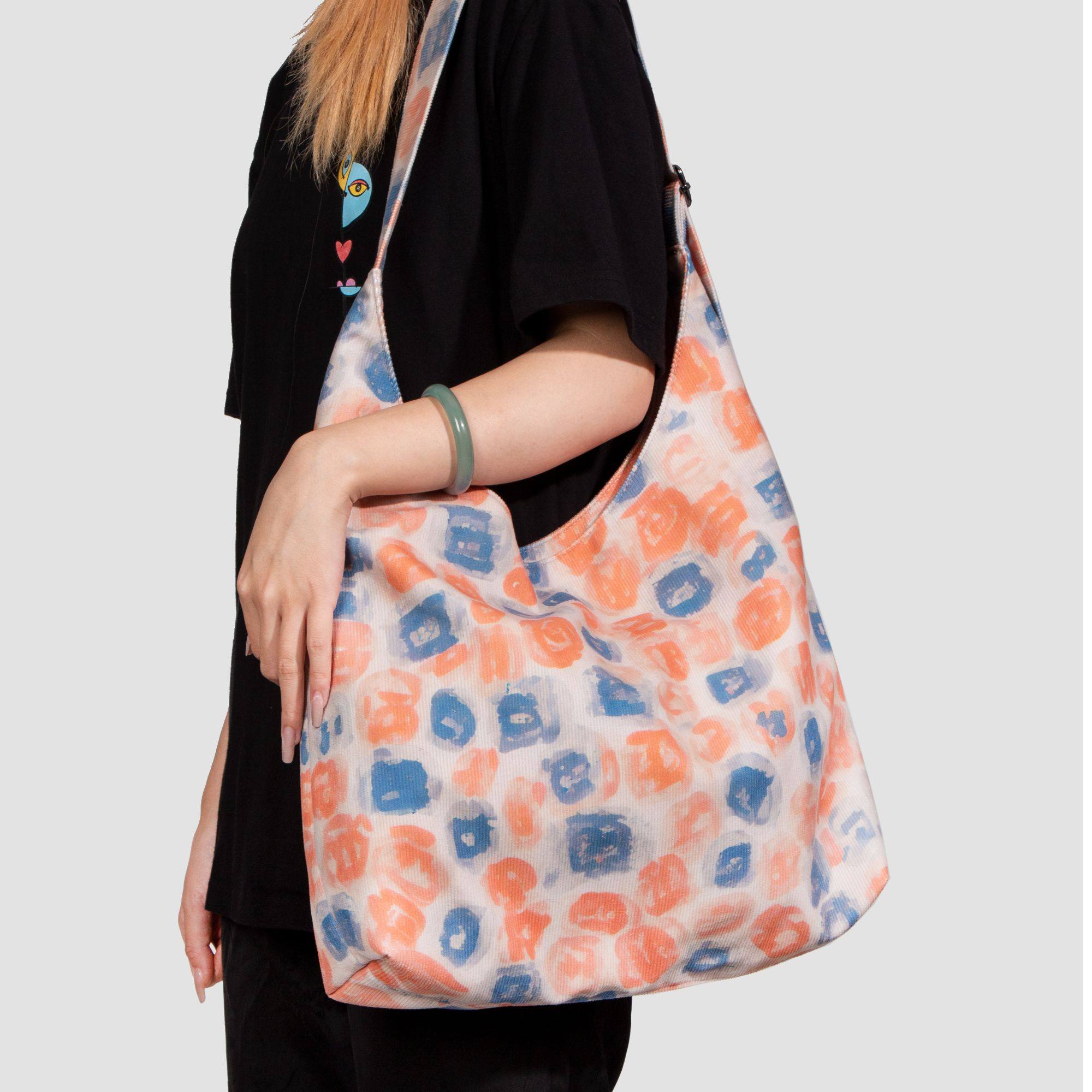 无则艺【宽带月牙包】时尚百搭小众便携灯芯绒ins单肩斜挎包布包,淘宝优惠券,粉丝福利购,淘宝优惠卷