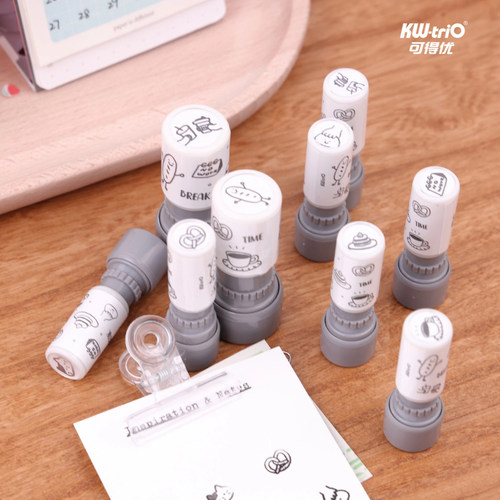 可得优咪の日常原创授权正版手帐光敏印章猫咪可爱迷你卡通图案盖章DIY制作装饰方便收纳印章2025年新列印章 - 图0