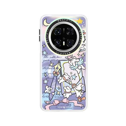 星梦小兔适用华为Mate80promax手机壳磁吸新款mate60带支架保护套mt40e网红硅胶mete70全包可爱超薄30女pro+ - 图0