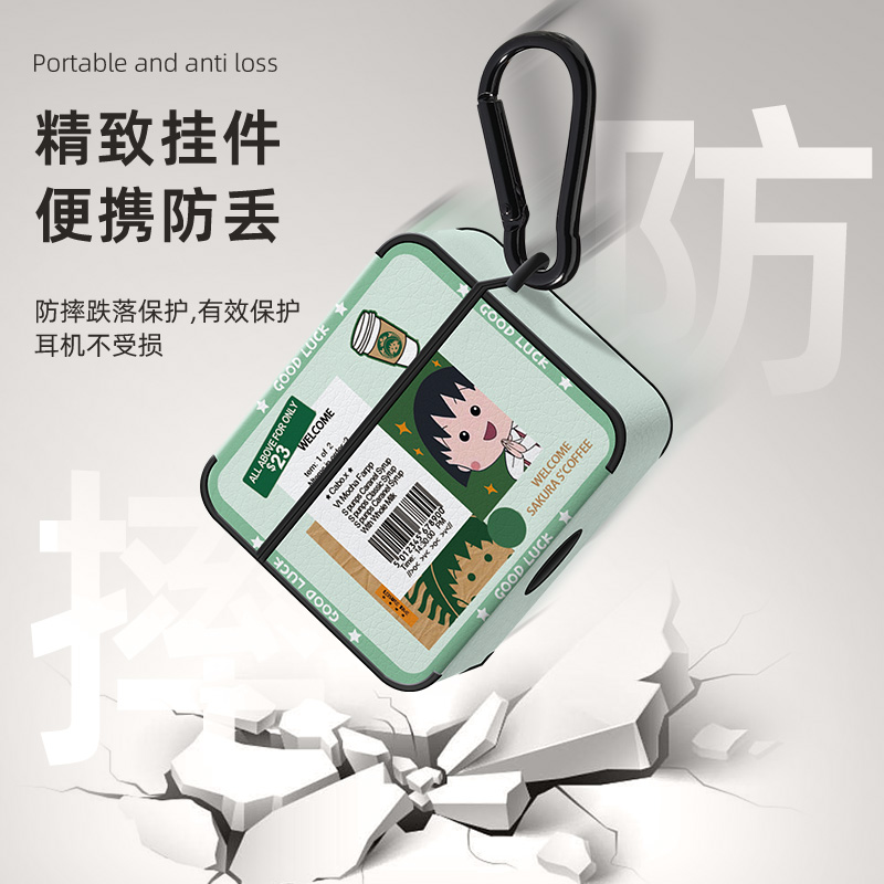 小丸子咖啡适用airpodspro2保护套airpods苹果耳机壳创意airpods2无线蓝牙可爱硅胶podspro二代三airpods3盒 - 图2