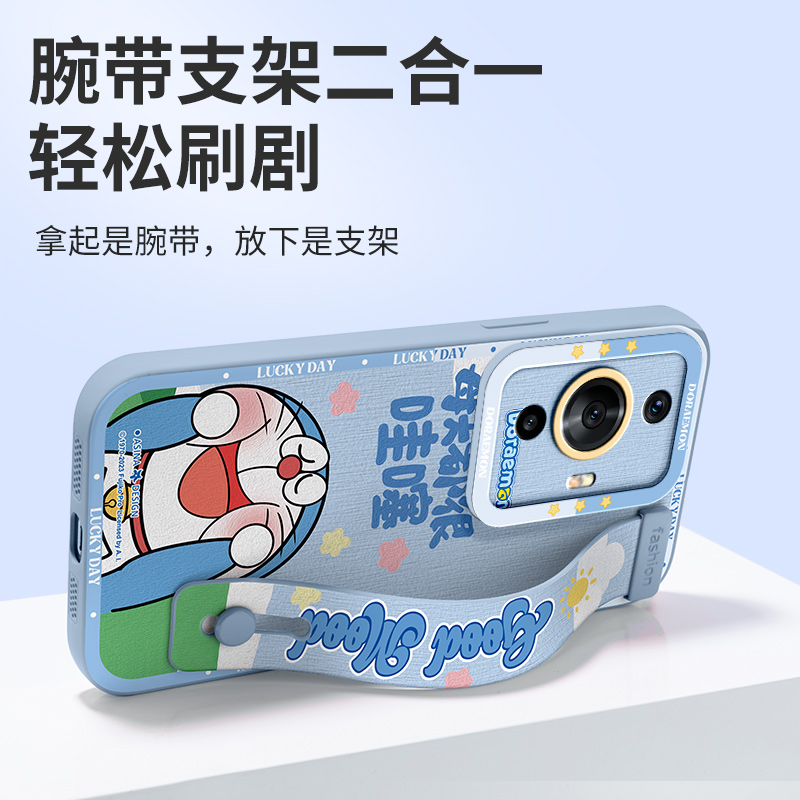 哇噻叮当猫适用华为nova10手机壳11液态硅胶nova9pro保护套可爱腕带支架8全包防摔7se新款6女款nove5i网红 - 图2