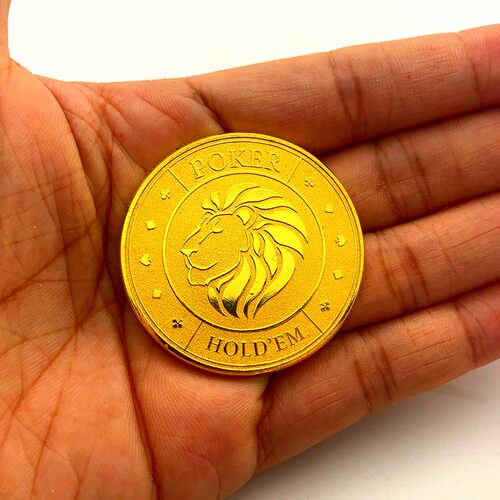 雄狮筹码镀金双面金币硬币纪念章 浮雕金币硬币纪念币单手创意币 - 图3