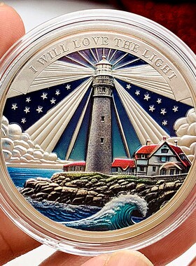 灯塔镀金纪念章礼物币纪念币