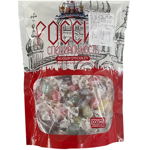 进口俄罗斯小水果夹心硬糖巴彦思路糖果哈萨克产网红小零食品喜糖 - 图2