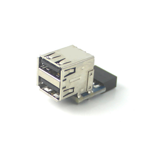 USB2.0转A口9Pin/10Pin插针转A口加密狗U顿USB蓝牙台式机内置主板