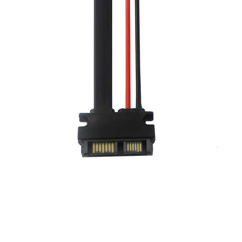笔记本光驱SILM-SATA13PIN公转SATA 7+15硬盘SSD供电数据线光驱位7+6转7+15pinSATASATA光驱转台式机13P转22P - 图1