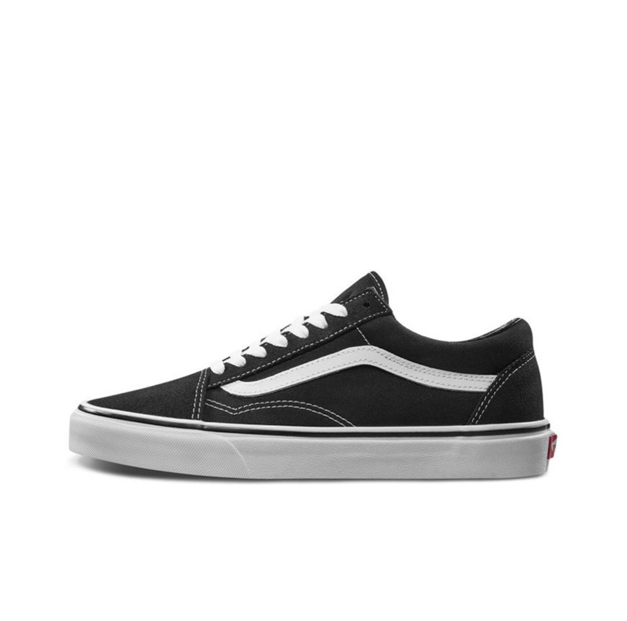 Vans Old Skool Black高抓地力 轻负重 低帮板鞋 男女同款 黑白 - 图3