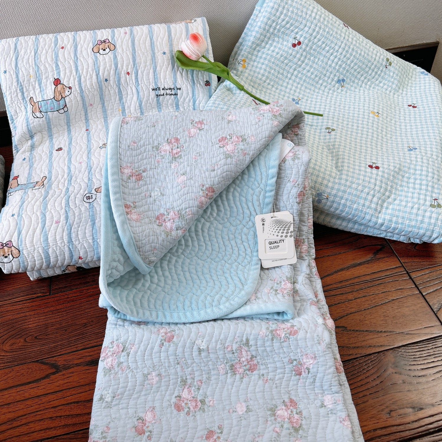 加厚保暖牛奶绒床盖三件套一面纯棉一面宝宝绒绗缝夹棉床单炕盖,淘宝优惠券,粉丝福利购,淘宝优惠卷