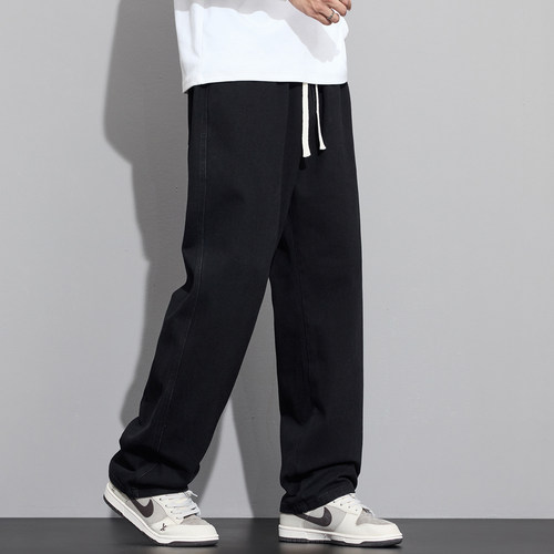 【裤长110-115cm】加绒秋冬190高个子加长牛仔裤男宽松直筒青少年 - 图1