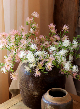 仿真花小芒花葱球蒲公英花束客厅摆设装饰田园插花花艺塑料花拍摄