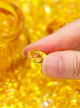 琉璃水晶金元宝摆件办公室桌面