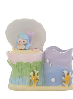 少女心贝壳海螺美人鱼笔筒星星灯