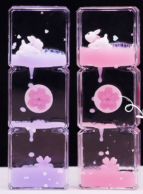 小兔滑梯动感旋转涡轮油滴沙漏