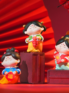 唐小糖福运旺祝福新年中式