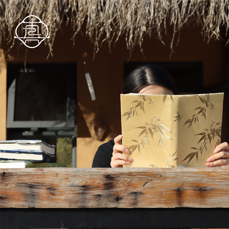 真我 竹 缎面古风手工布书衣中国风书套A5 A6 记事本随身手帐本套,淘宝优惠券,粉丝福利购,淘宝优惠卷