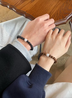 天然沉香手串简约天然水晶手串情侣手串招财招桃花转运手链希洛阁