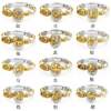 Copper alloy ring, jewelry, seven-grain rice zodiac ring, fashionable and versatile, same style for men and women, adjustable ring