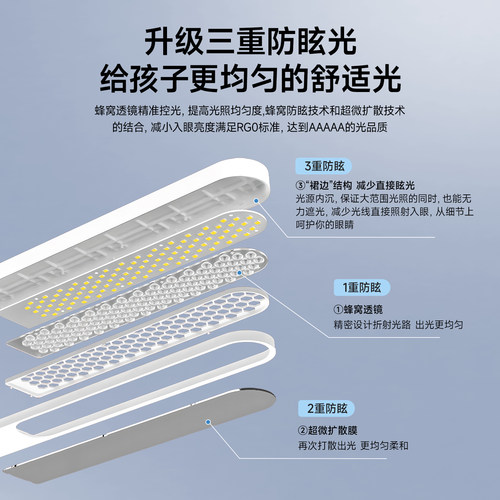 欧普AAAAA级led台灯插电学习专用学生写字宿舍书桌阅读护眼近视防 - 图0