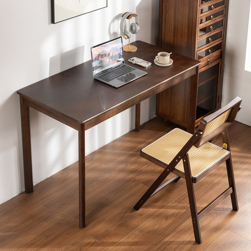 新中式原木茶桌椅组合家用客厅泡茶台实木小桌子小户型书桌电脑桌 - 图3