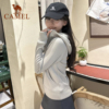 骆驼小蛮腰加绒收腰连帽卫衣开衫