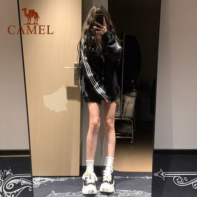 骆驼拒水风衣全地形外套女复古防水防晒薄款户外骑行休闲运动夹克