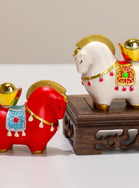 国潮唐马摆件2026新款十二生肖马