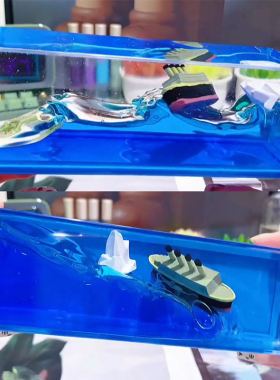 泰坦尼克号游轮流体摆件漂流瓶